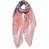 Juleeze JZSC0684P Scarf Ladies Pattern Pink 85x180 cm