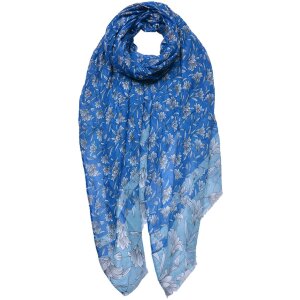 Juleeze JZSC0685BL Scarf Ladies Pattern Blue 85x180 cm