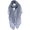 Juleeze JZSC0685G Scarf Ladies Pattern Grey 85x180 cm