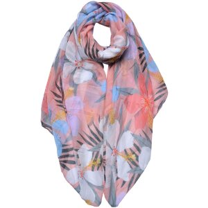 Juleeze JZSC0688P Scarf Ladies Pattern Pink 85x180 cm