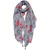 Juleeze JZSC0690G Scarf Ladies Pattern Grey 90x180 cm