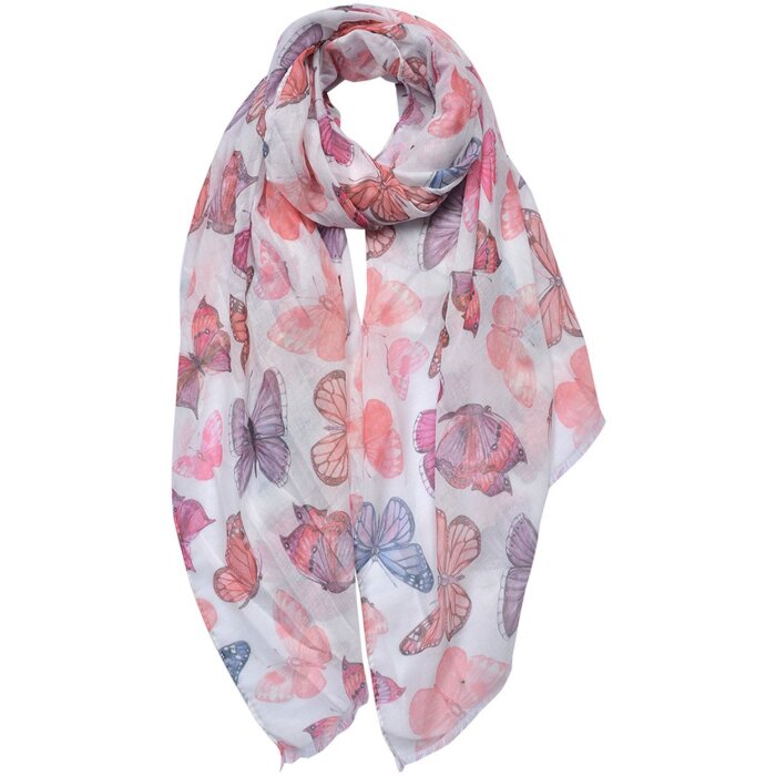 Juleeze JZSC0697 Scarf Ladies Pattern Pink 70x180 cm