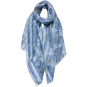 Juleeze JZSC0698 Scarf Ladies Pattern Blue 70x180 cm