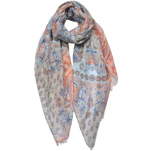 Juleeze JZSC0702 Scarf ladies pattern orange 70x180 cm