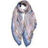 Juleeze JZSC0705 Scarf Ladies Pattern Blue 70x180 cm