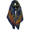 Juleeze JZSC0710BL Scarf Ladies Pattern Blue 90x180 cm