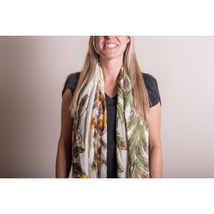 Juleeze JZSC0710W Scarf Ladies Pattern White 90x180 cm