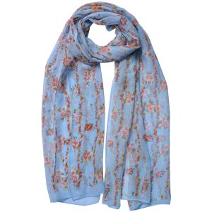 Juleeze JZSC0713BL Scarf Ladies Pattern Blue 50x160 cm