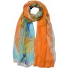 Juleeze JZSC0715O Scarf ladies pattern orange 50x160 cm