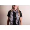 Juleeze JZSC0716G Scarf Ladies Pattern Grey 50x160 cm