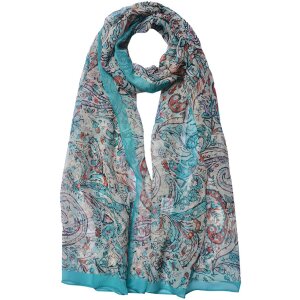 Juleeze JZSC0716GR Scarf ladies pattern green 50x160 cm