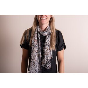 Juleeze JZSC0716Z Scarf Ladies Pattern Black 50x160 cm