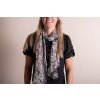 Juleeze JZSC0716Z Scarf Ladies Pattern Black 50x160 cm