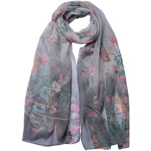 Juleeze JZSC0719G Scarf Ladies Pattern Grey 50x160 cm