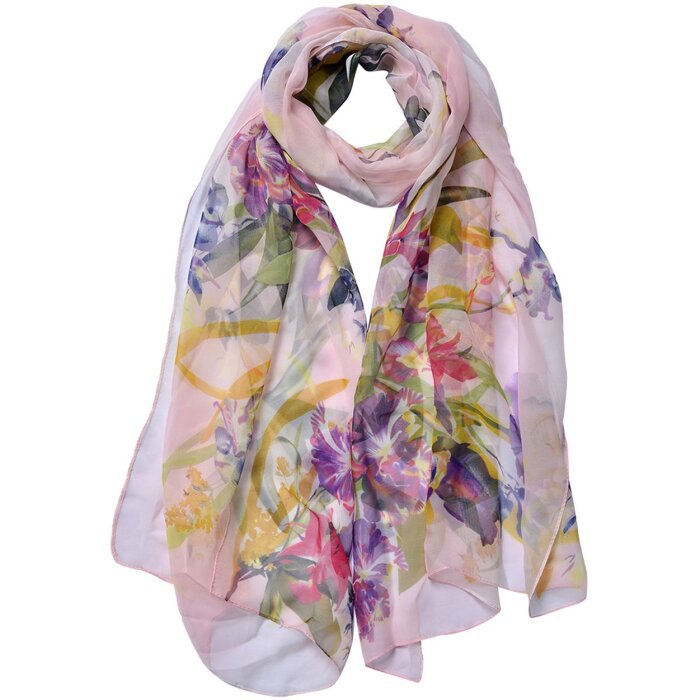 Juleeze JZSC0720P Scarf Ladies Pattern Pink 50x160 cm