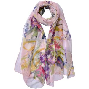 Juleeze JZSC0720P Scarf Ladies Pattern Pink 50x160 cm