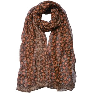 Juleeze JZSC0722CH Scarf Ladies Pattern Brown 50x160 cm