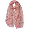 Juleeze JZSC0722P Scarf Ladies Pattern Pink 50x160 cm