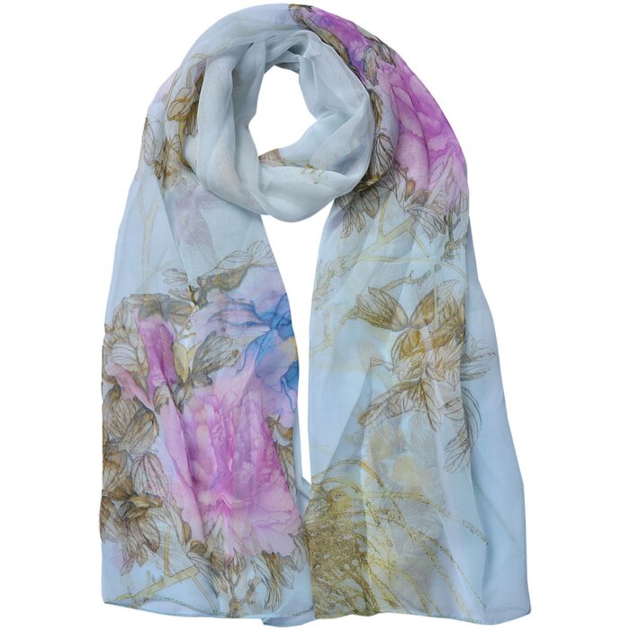 Juleeze JZSC0723W Scarf Ladies Pattern White 50x160 cm