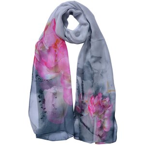 Juleeze JZSC0725G Scarf Ladies Pattern Grey 50x160 cm