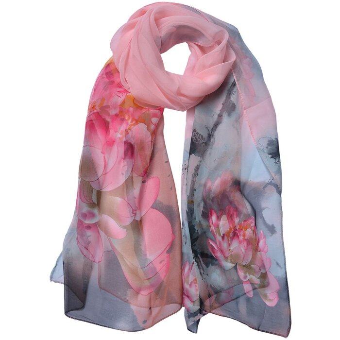 Juleeze JZSC0725P Scarf Ladies Pattern Pink 50x160 cm