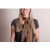 Juleeze JZSC0726CH Scarf Ladies Pattern Brown 50x160 cm