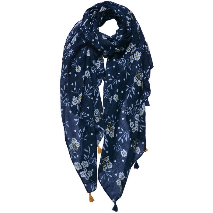 Juleeze JZSC0733 Scarf Ladies Pattern Blue, Red 90x180 cm