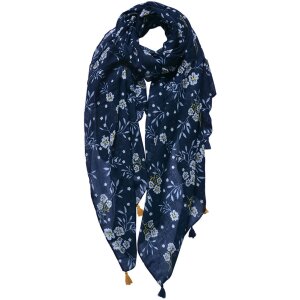 Juleeze JZSC0733 Scarf Ladies Pattern Blue, Red 90x180 cm