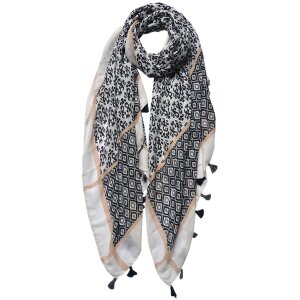 Juleeze JZSC0735Z Scarf Ladies Pattern Black, Grey, Beige...