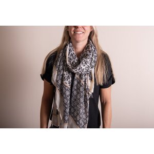 Juleeze JZSC0735Z Scarf Ladies Pattern Black, Grey, Beige...