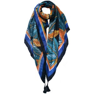 Juleeze JZSC0740 Scarf ladies pattern orange, green, blue...