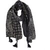 Juleeze JZSC0746Z Scarf Ladies Pattern Black 90x180 cm