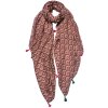 Juleeze JZSC0748CH Scarf Ladies Pattern Brown 90x180 cm