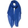 Juleeze JZSC0751BL Scarf Ladies Pattern Blue 90x180 cm