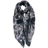 Juleeze JZSC0753Z Scarf Ladies Pattern Black 90x180 cm