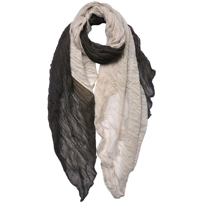 Juleeze JZSC0758 Scarf Ladies Pattern Brown, Beige 90x180 cm