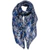 Juleeze JZSC0765BL Scarf Ladies Pattern Blue 90x180 cm