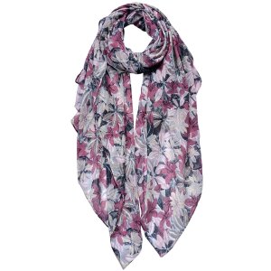 Juleeze JZSC0765LP Scarf Ladies Pattern Pink, Grey 90x180 cm