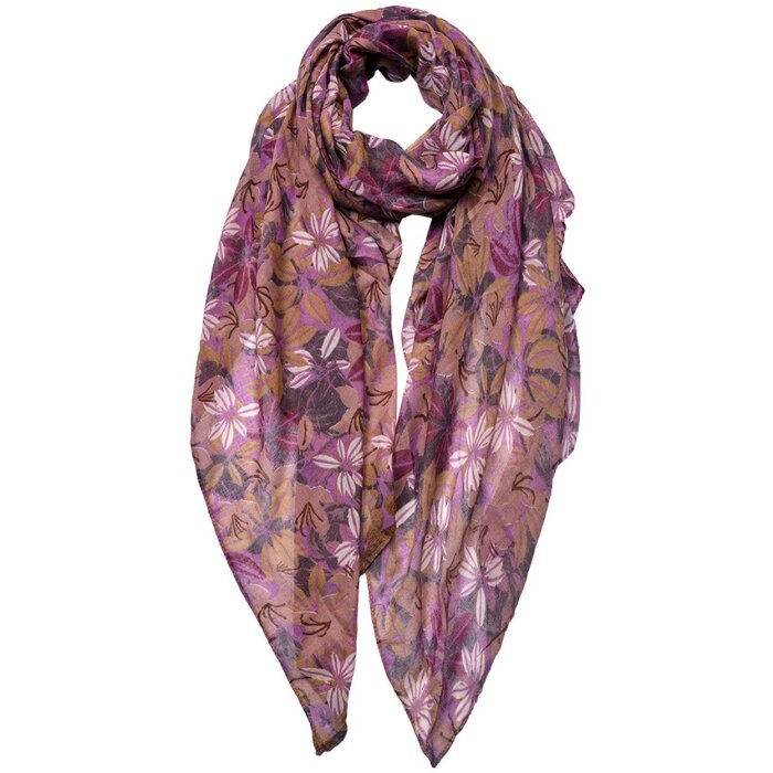 Juleeze JZSC0765P Scarf Ladies Pattern Pink, Grey 90x180 cm