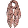 Juleeze JZSC0766P Scarf Ladies Pattern Pink, Grey 90x180 cm