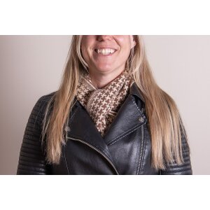 Juleeze JZSC0767CH Scarf Ladies Pattern Brown 15x85 cm