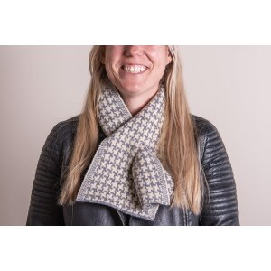 Juleeze JZSC0767G Scarf Ladies Pattern Grey 15x85 cm