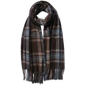 Juleeze JZSC0768BL Scarf Ladies Pattern Brown 70x180 cm