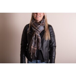 Juleeze JZSC0768BL Scarf Ladies Pattern Brown 70x180 cm