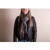 Juleeze JZSC0768BL Scarf Ladies Pattern Brown 70x180 cm