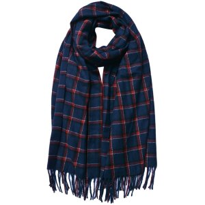 Juleeze JZSC0770BL Scarf Ladies Pattern Blue 70x180 cm