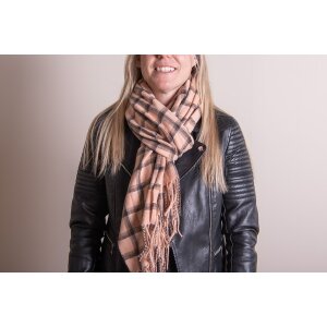 Juleeze JZSC0770P Scarf Ladies Pattern Beige 70x180 cm