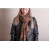 Juleeze JZSC0771CH Scarf Ladies Pattern Brown 70x180 cm