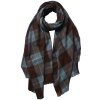 Juleeze JZSC0772BL Scarf Ladies Pattern Blue 70x180 cm