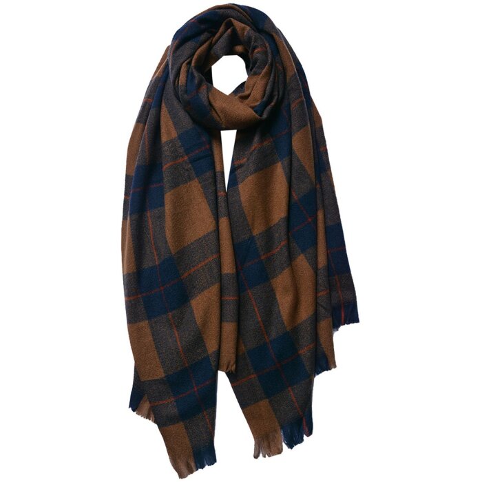 Juleeze JZSC0772DBL Scarf Ladies Pattern Blue 70x180 cm